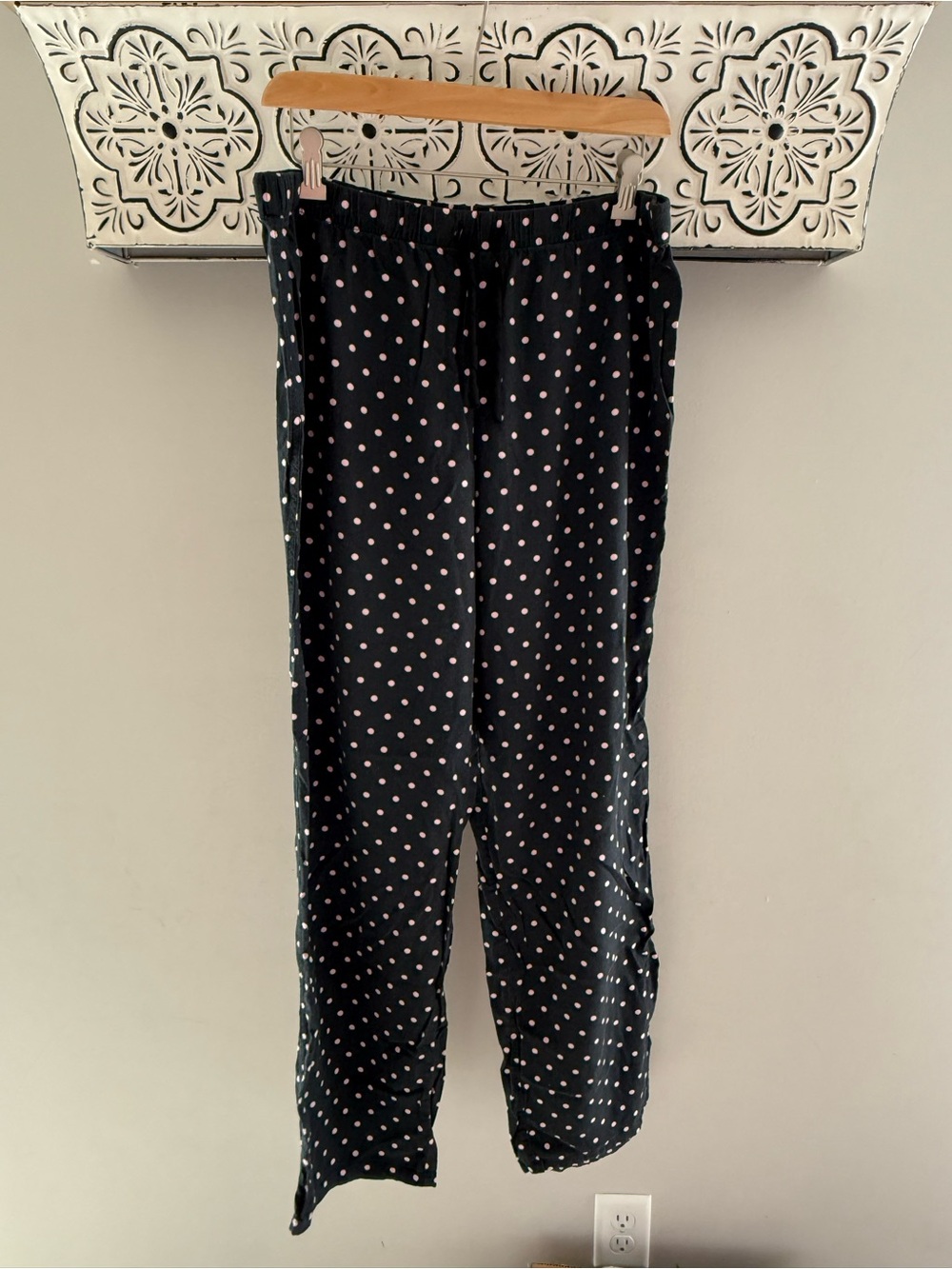 Victoria's Secret Lounge Pants with Pink Polka Dots